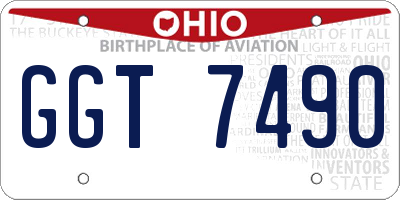 OH license plate GGT7490