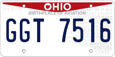 OH license plate GGT7516