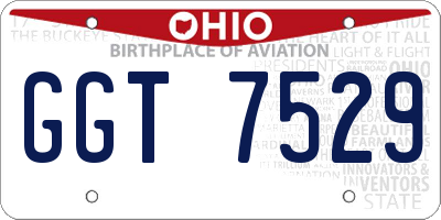 OH license plate GGT7529