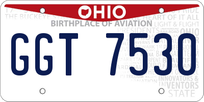 OH license plate GGT7530