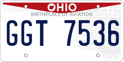 OH license plate GGT7536