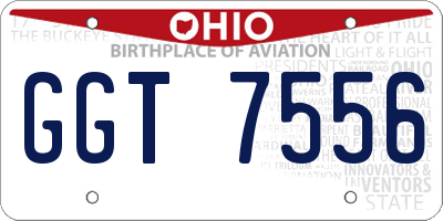 OH license plate GGT7556