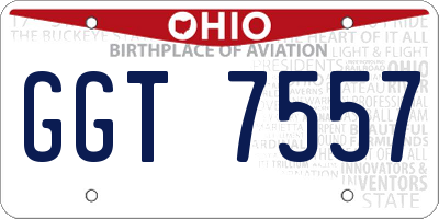 OH license plate GGT7557