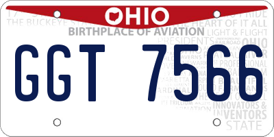 OH license plate GGT7566