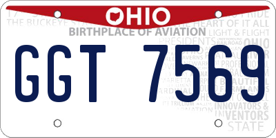 OH license plate GGT7569