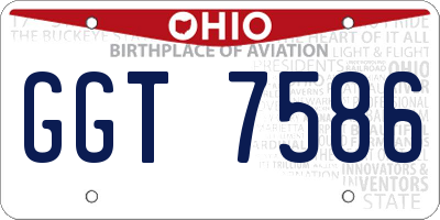 OH license plate GGT7586
