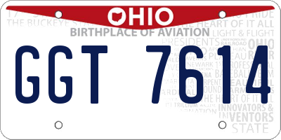 OH license plate GGT7614