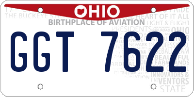 OH license plate GGT7622