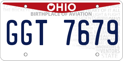 OH license plate GGT7679