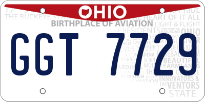 OH license plate GGT7729