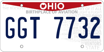 OH license plate GGT7732