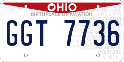 OH license plate GGT7736