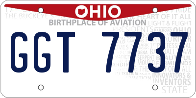 OH license plate GGT7737