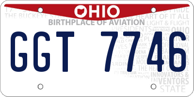 OH license plate GGT7746