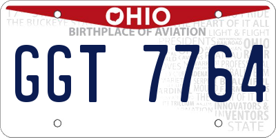 OH license plate GGT7764