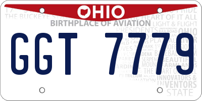 OH license plate GGT7779