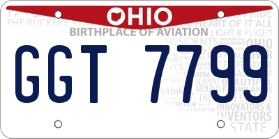 OH license plate GGT7799