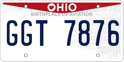 OH license plate GGT7876