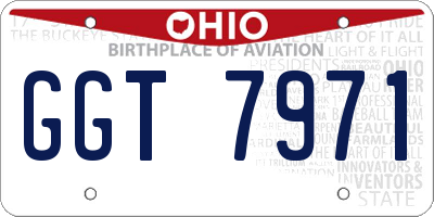 OH license plate GGT7971