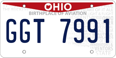 OH license plate GGT7991