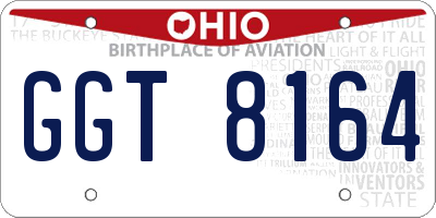 OH license plate GGT8164