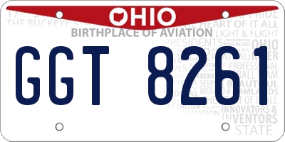 OH license plate GGT8261