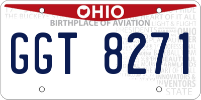 OH license plate GGT8271