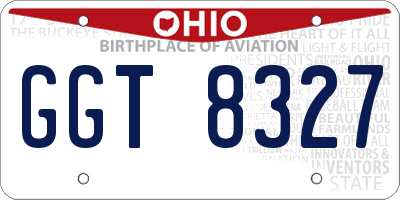 OH license plate GGT8327