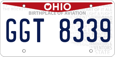 OH license plate GGT8339