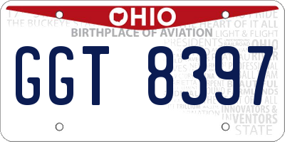 OH license plate GGT8397