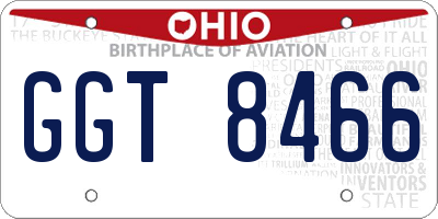OH license plate GGT8466