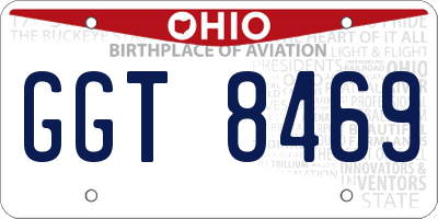 OH license plate GGT8469