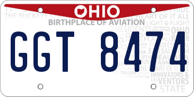 OH license plate GGT8474