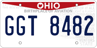 OH license plate GGT8482