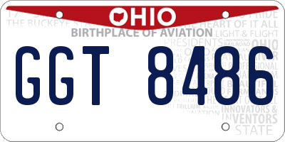 OH license plate GGT8486