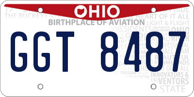 OH license plate GGT8487
