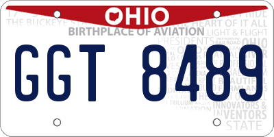 OH license plate GGT8489