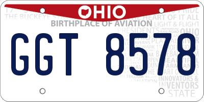 OH license plate GGT8578