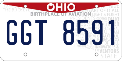 OH license plate GGT8591