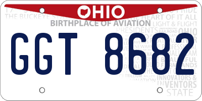 OH license plate GGT8682
