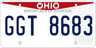 OH license plate GGT8683