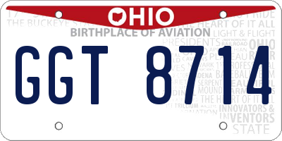 OH license plate GGT8714