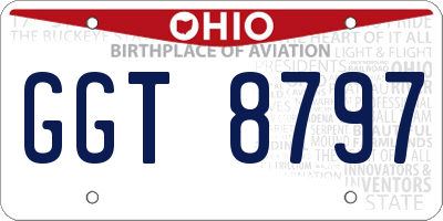 OH license plate GGT8797