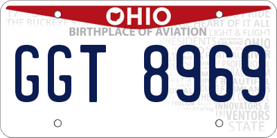 OH license plate GGT8969
