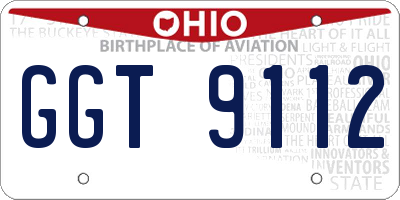 OH license plate GGT9112