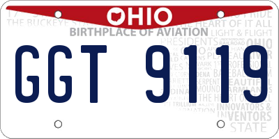 OH license plate GGT9119