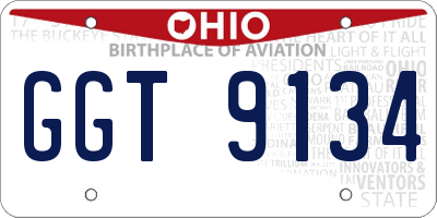 OH license plate GGT9134