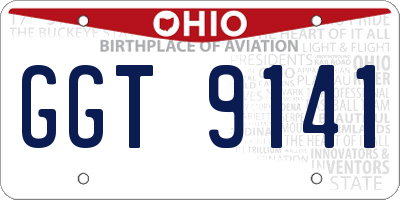 OH license plate GGT9141