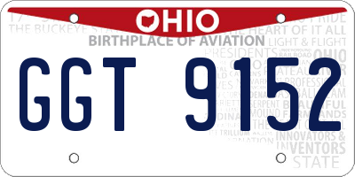 OH license plate GGT9152