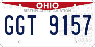 OH license plate GGT9157